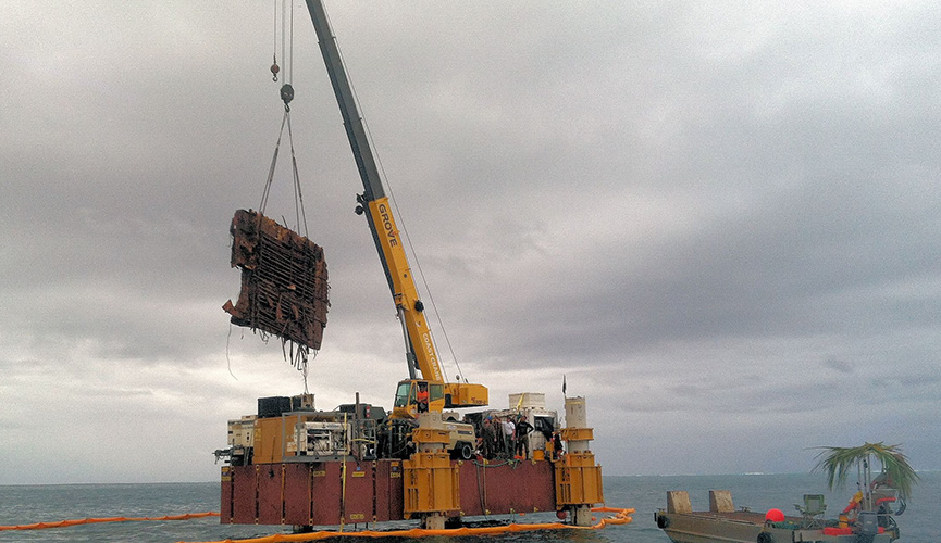 Palmyra Atoll Jack Up Debris Removal