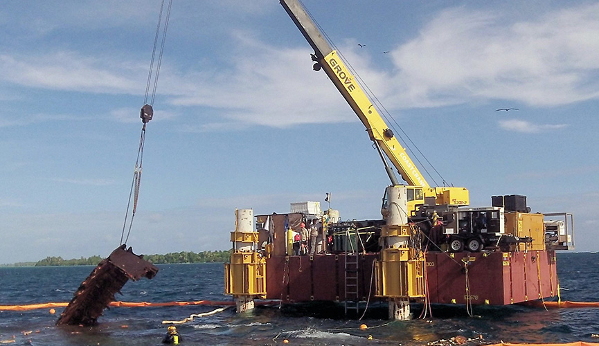 Palmyra Atoll Jack Up Debris Removal - Curtin Maritime