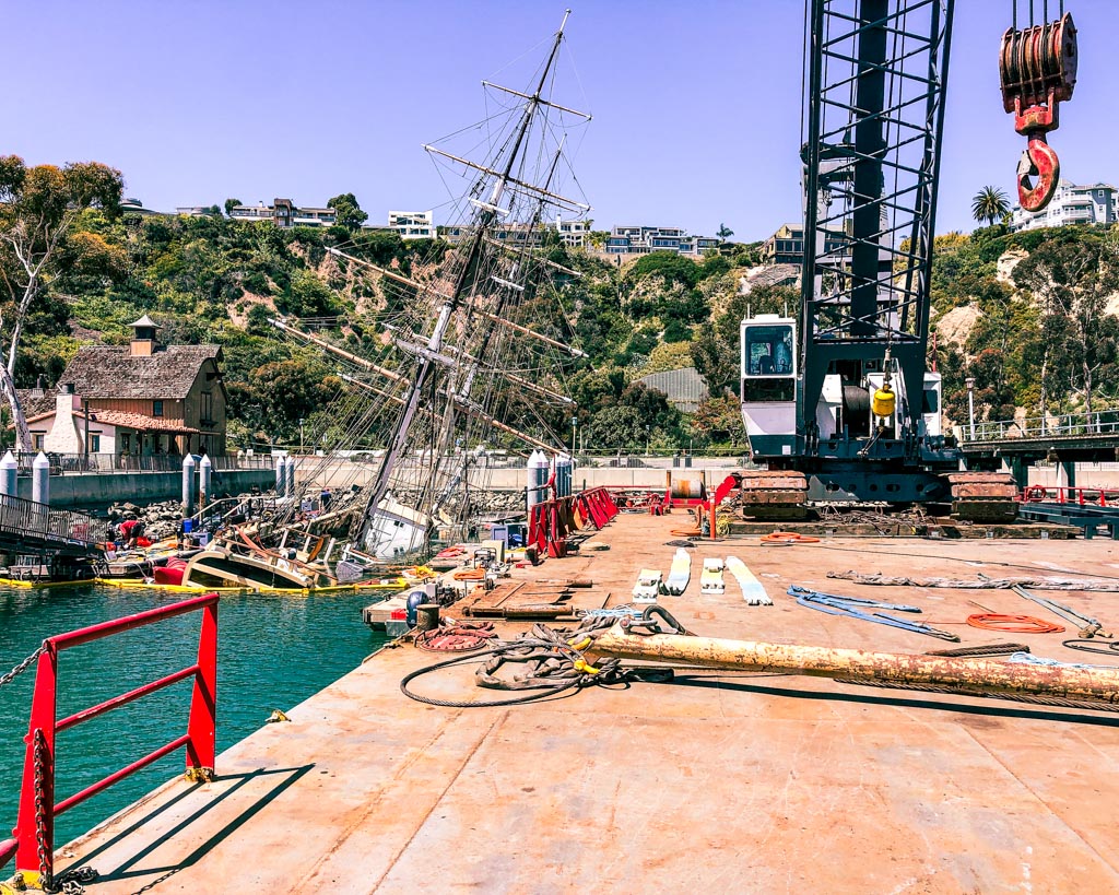 Pilgrim Tall Ship Salvage Vessel Demolition Dana Point